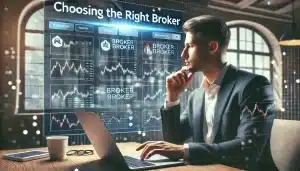 New trader choosing the right broker for their trading journey.