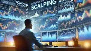 Trader using scalping strategies for quick trades.